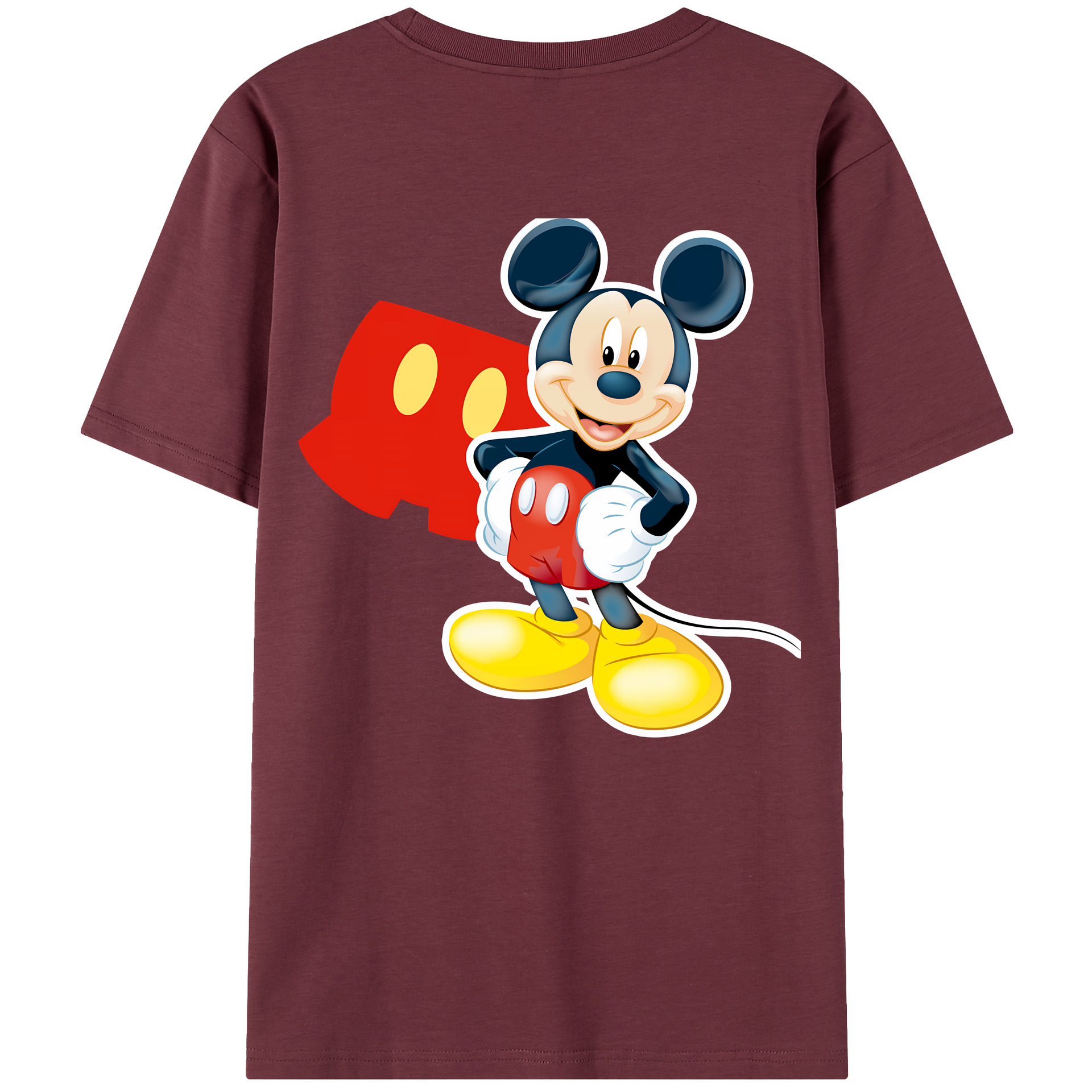 （画像用） ミッキーマウス Mickey Mouse 綿100％半袖Tシャツ（背面プリント）